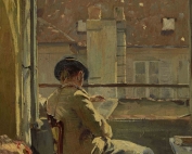 Cuno Amiet, Giovanni Giacometti legge alla finestra - Parigi (Giovanni Giacometti am Fenster lesend – Paris)